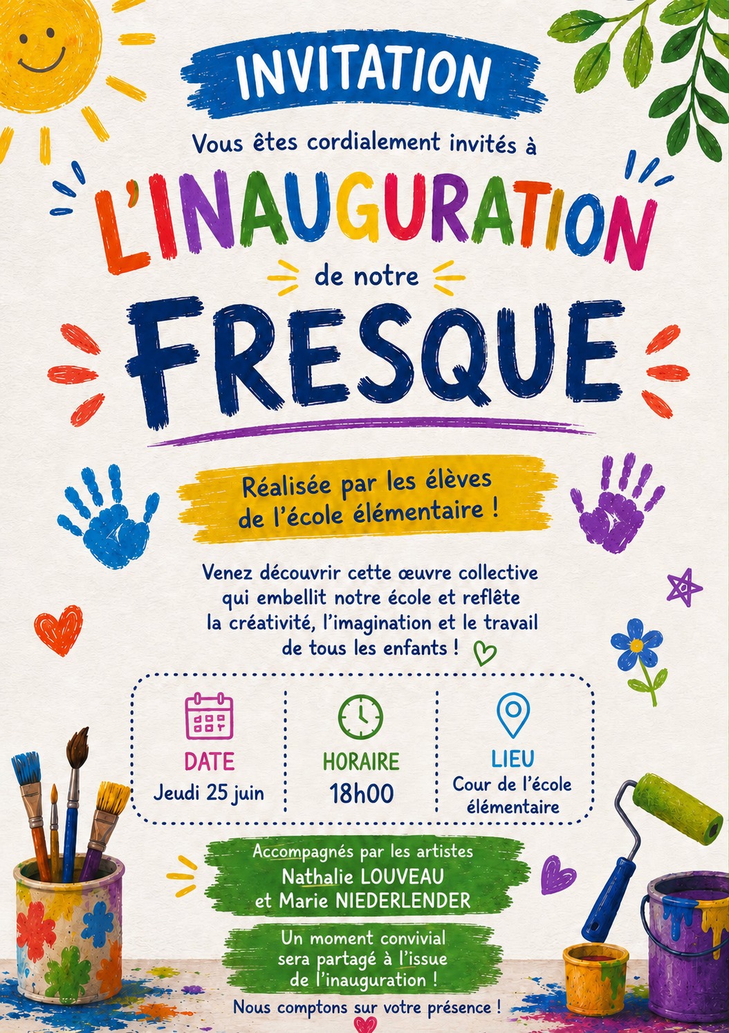 Lire la suite à propos de l’article Inauguration de la Fresque à l&rsquo;École Primaire de Montolieu